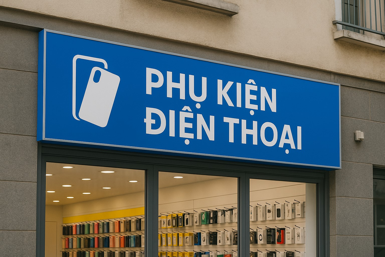 Bảng hiệu Alu phụ kiện điện thoại