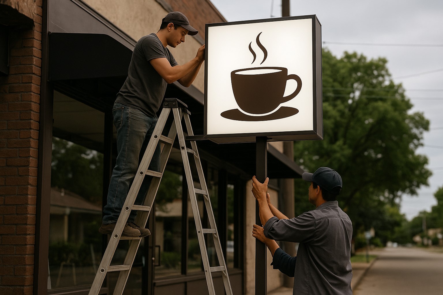 Bảng Hiệu Hộp Đèn Hiflex 2 mặt